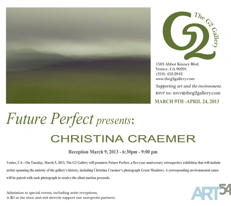 Future Perfect Presents: Christina Craemer, G2 Gallery